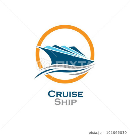 Cruise ship symbol vector icon 101066030