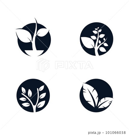Tree leaf symbol vector icon 101066038