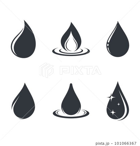 Water drop vector icon illustration 101066367