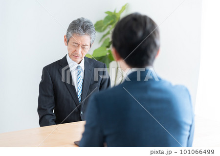 会議をするビジネスマンたち（ビジネス・ミーティング・面接） 101066499