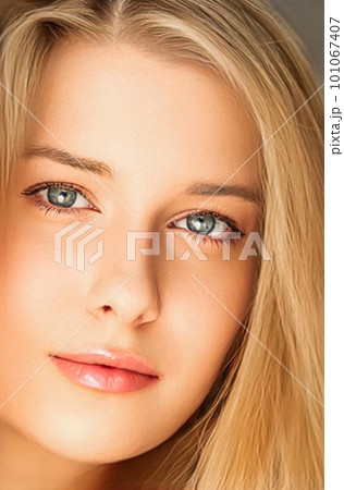 Natural beauty and no make-up look, beautiful young woman as skin care cosmetics and feminine brand concept, face portrait close-up Natural beauty and no make-up look, beautiful young woman as skin care cosmetics and feminine brand concept, face portrait close-up 101067407