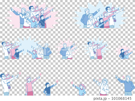 瞄準_指點_家庭_犀利表情_粉色藍色_背景色設置 瞄準_指點_家庭_犀利表情_粉色藍色_背景色設置 101068145