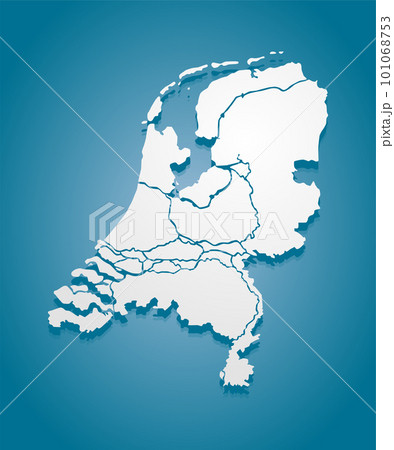 Creative map divide country Netherlands Creative map divide country Netherlands 101068753