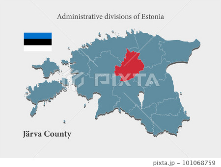 Vector map Estonia, region Jarva county 101068759