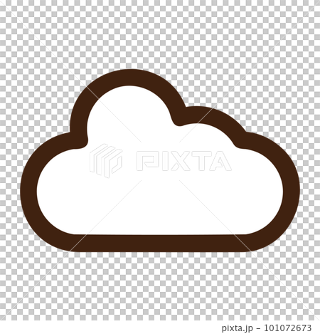 Simple and cute cloud icon 101072673