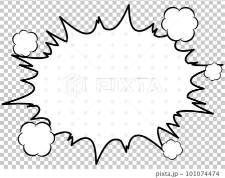 American comic-style spiked speech bubble dot American comic-style spiked speech bubble dot 101074474