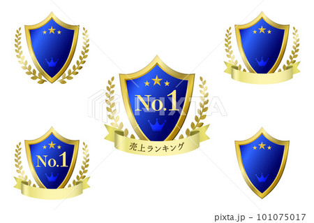 高級感のあるゴールドと青のランキングエンブレム 高級感のあるゴールドと青のランキングエンブレム 101075017