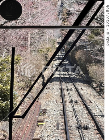 筑波山ケーブルカー内から見た景色 101075966