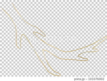 Hand drawn deer antlers, golden outlines, isolated Boho Wedding illustration Hand drawn deer antlers, golden outlines, isolated Boho Wedding illustration 101076002