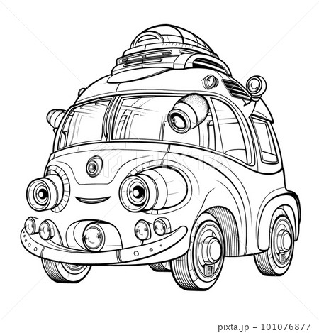 good children clipart black and white cars