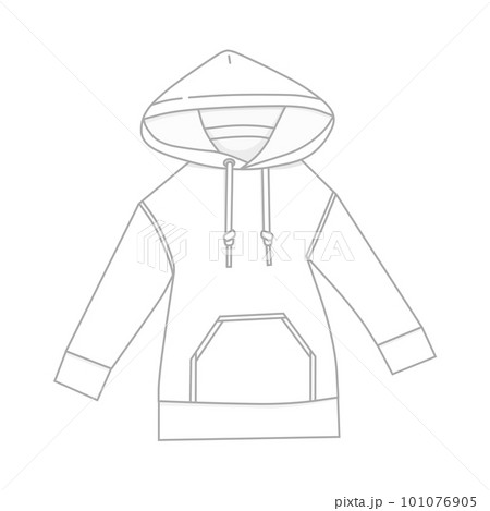 白色のフーディー（パーカー） 101076905