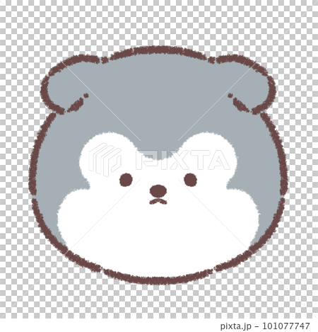 阿拉斯加雪橇犬小狗圖標 101077747