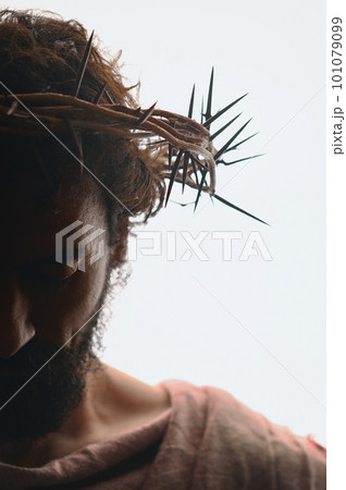 Christ Portrait with crown of thorns Christ Portrait with crown of thorns 101079099