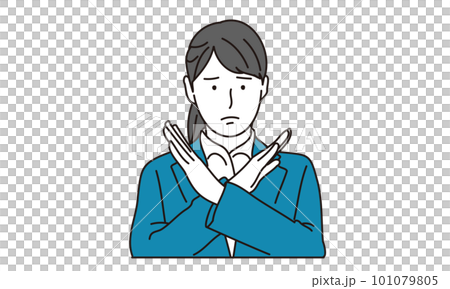 做拒絕手勢的女商人 101079805