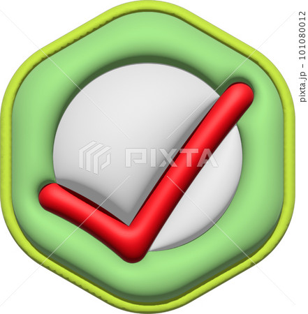 Like or correct symbol,Confirmed or approved button 3D illustration Like or correct symbol,Confirmed or approved button 3D illustration 101080012