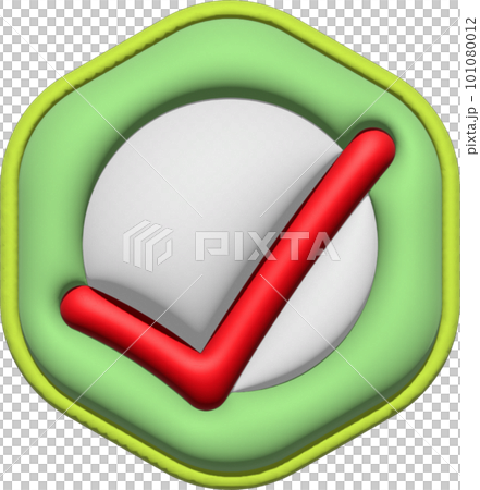 Like or correct symbol,Confirmed or approved button 3D illustration Like or correct symbol,Confirmed or approved button 3D illustration 101080012