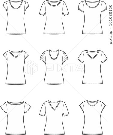 Woman top set. Technical vector illustration. Woman top set. Technical vector illustration. 101080150