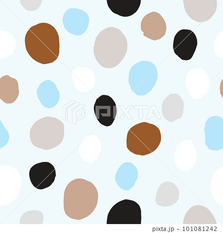 Seamless neutral polka dots pattern. Abstract background Seamless neutral polka dots pattern. Abstract background 101081242