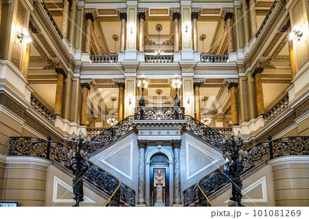 Interior of the National Library building on Rio Branco Avenue, downtown Rio de Janeiro, Brazil 101081269