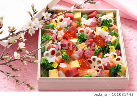お花見　海鮮ちらし寿司　ばらちらし寿司　花ちらし寿司 101081443