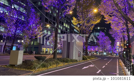 イルミネーションが煌めく街並み イルミネーションが煌めく街並み 101081611