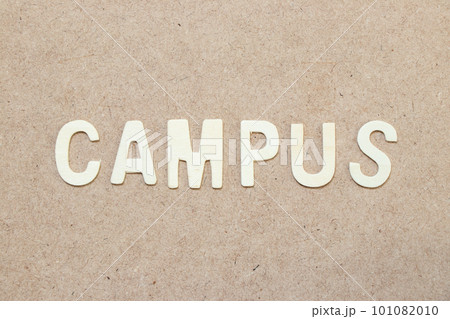 Wood alphabet letter in word campus on wood background Wood alphabet letter in word campus on wood background 101082010