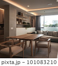 シンプルなダイニングキッチン 101083210