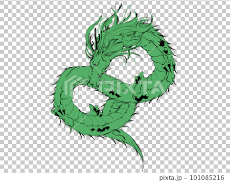八の字を描く龍のイラスト素材 [101085216] - PIXTA