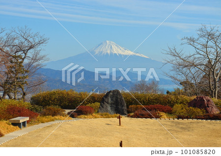日本平夢テラスの展望回廊と富士山 101085820