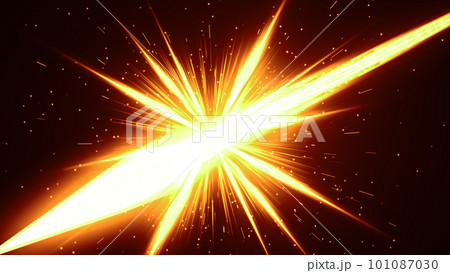 斬撃エフェクト画像素材｜剣で画面を切り裂く戦闘CG 101087030
