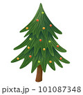 christmas tree watercolor style hand drawing 101087348