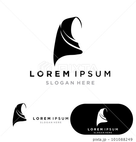 Hijab logo and symbol vector Hijab logo and symbol vector 101088249