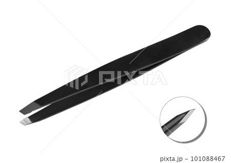 Professional eyebrow tweezers isolated on white. Beauty, fashion concept. Close-up, body care 101088467