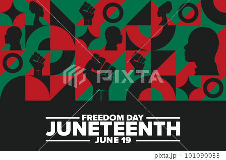 Juneteenth. Freedom Day. June 19. Holiday concept. Template for background, banner, card, poster 101090033
