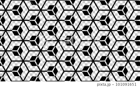 Abstract Seamless Geometric Hexagons Pattern.... - Stock Illustration ...