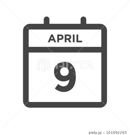 April 9 Calendar Day or Calender Date for Deadline or Appointment April 9 Calendar Day or Calender Date for Deadline or Appointment 101092293