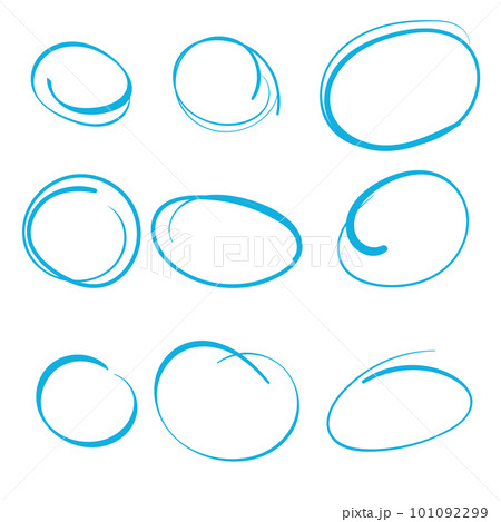 Blue Swirls and Swooshes Vector Accent Line Work Blue Swirls and Swooshes Vector Accent Line Work 101092299