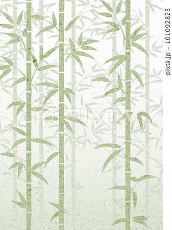 日本紙水彩風格竹林背景垂直-插圖素材[101092823] - PIXTA圖庫