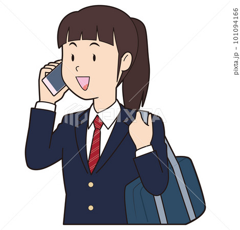 電話をかける女子高生 101094166