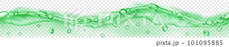 Transparent seamless water wave with bubbles Transparent seamless water wave with bubbles 101095885