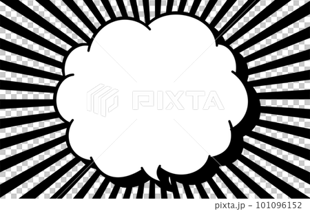 雲形氣泡和濃度線（單色） 101096152