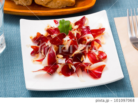 Tasty Spanish snack - duck jamon 101097068