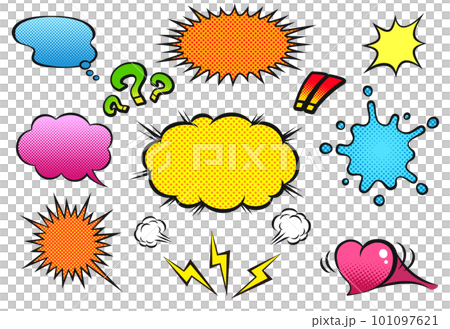 American comic style balloon design set 2 (color) American comic style balloon design set 2 (color) 101097621