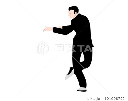 タップダンスをする男性の後ろ姿 タップダンスをする男性の後ろ姿 101098792