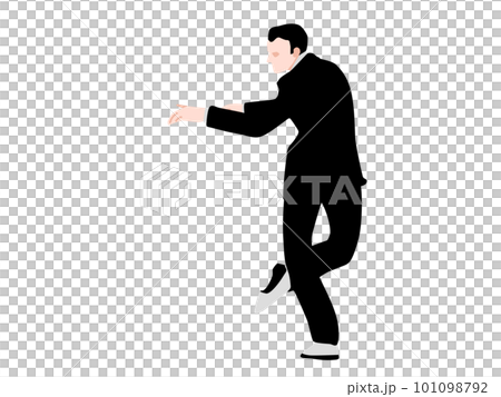 タップダンスをする男性の後ろ姿 タップダンスをする男性の後ろ姿 101098792