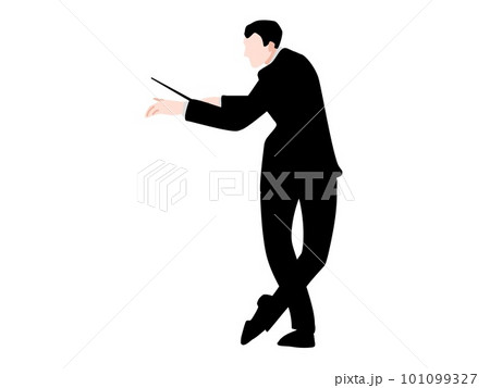 男性指揮者の後ろ姿 101099327