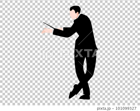 男性指揮者の後ろ姿 101099327