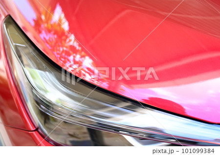 headlight of red car, transportation industry headlight of red car, transportation industry 101099384