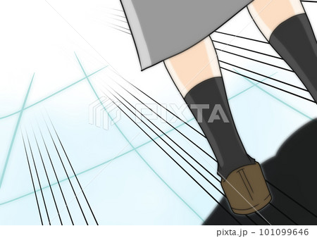 スカートを履いた女の子の後ろ姿(1) スカートを履いた女の子の後ろ姿(1) 101099646