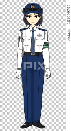 悲傷的白襯衫女警官(全身) 悲傷的白襯衫女警官(全身) 101099796